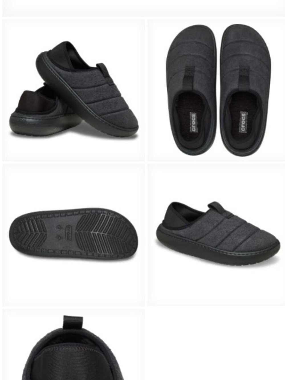 Crocs Classic Vegan Suede Moc Black M7 W9 NWT